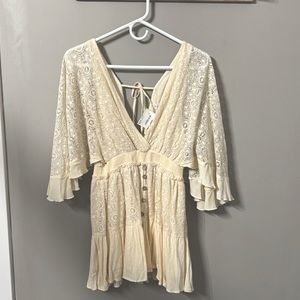 Cream Lace Romper